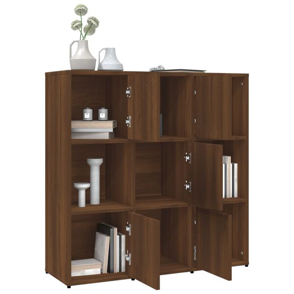 vidaXL Libreria Rovere Marrone 90x30x90 cm in Legno Multistrato