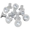vidaXL Viti a testa conica 32727 pz Argento Ferro