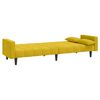 vidaXL Divano Letto a 2 Posti con 2 Cuscini Giallo in Velluto