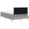 vidaXL Letto a Sorgente LED con led Grigio chiaro 120 x 190 cm Tessuto