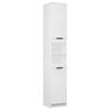 vidaXL Armadietto da Bagno Bianco 32x34x188,5 cm in Legno Multistrato