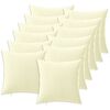 vidaXL Cuscino con cuscino HEERLEN 12 pz Crema Poliestere
