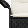 vidaXL Divano da giardino con cuscino Nero 141 x 62 x 69cm polyrattan