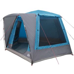 vidaXL Tenda da campeggio 8 persona Blu Poliestere Impermeabile