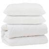 vidaXL Piumone con cuscino 3 pz Bianco Microfibra