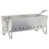 vidaXL Focolare da campeggio 42 x 22 x 18 cm Acciaio Inox Argento