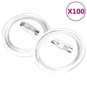 vidaXL Bottoni per Badge con Spilla 100 Set in Acrilico 58 mm