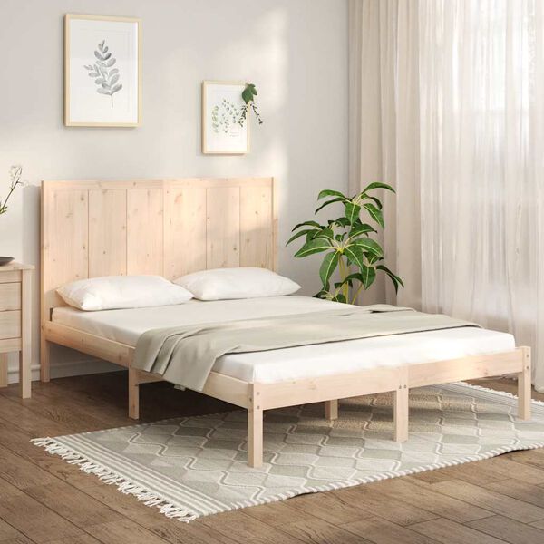 vidaXL Giroletto senza Materasso 150x200 cm in Legno Massello di Pino