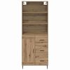 vidaXL Credenza con cassetto Rovere artigianale 69,5 x 34 x 180 cm