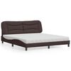 vidaXL Letto con Materasso Hvar Marrone Scuro 180x200cm Tessuto
