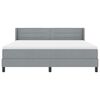 vidaXL Letto a molle Grigio chiaro 200 x 180 cm Poliestere