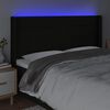 vidaXL Testiera a LED Nera 163x16x118/128 cm in Tessuto