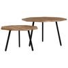 vidaXL Set Tavolini da Salotto Esagonali 2 pz in Teak di Recupero