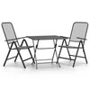vidaXL Set da Pranzo per Giardino 3pz Rete Metallica Espansa Antracite