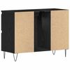 vidaXL Armadio per Lavabo da Bagno Rovere Nero 80 x 33 x 60 cm