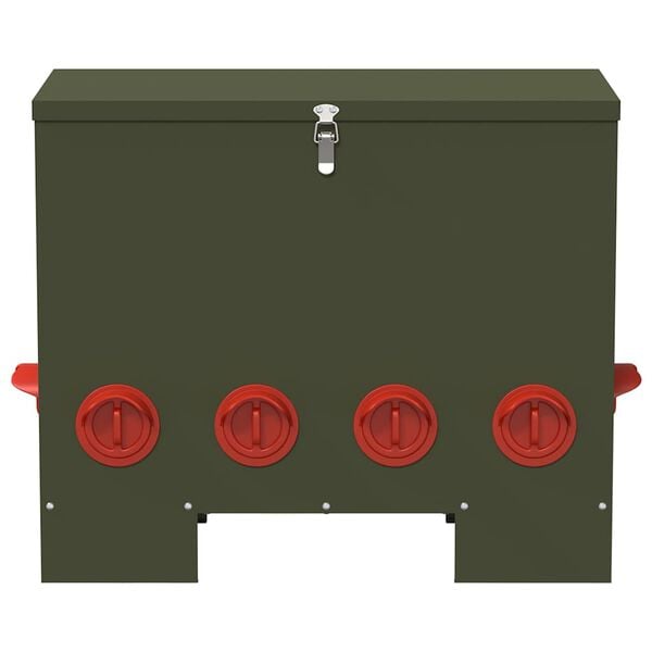 vidaXL Feeder per pollo Verde oliva 60,5 x 29 x 51 cm