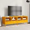 vidaXL Mobile TV Giallo Senape 135x39x43,5 cm in Acciaio