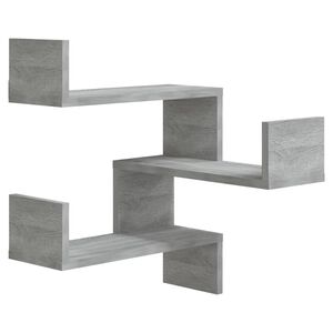 vidaXL Scaffale Parete Angolo Grigio Sonoma 40x40x50cm Multistrato