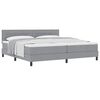 vidaXL Letto a molle con testiera Grigio chiaro 200 x 200 cm Tessuto