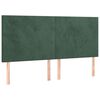 vidaXL Giroletto a Molle con Materasso Verde Scuro 160x200 cm Velluto