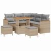 vidaXL Set Divano da Giardino con cuscino 8 pcs Beige Poly Rattan