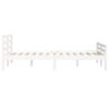 vidaXL Giroletto Bianco in Legno Massello 135x190 cm Double