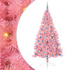 vidaXL Albero di Natale artificiale con luci integrate Rosa 210 cm PVC