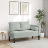 vidaXL Chaise Longue con Cuscini Grigio Chiaro in Velluto