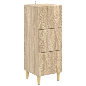 vidaXL Mobile con Cassetti Rovere Sonoma 33 x 34,5 x 90 cm
