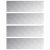 vidaXL Gradini per Scale 4 pz 100 x 30 cm Argento Alluminio