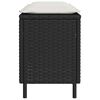 vidaXL Panca da Giardino con Cuscino Nera 110x30x40,5 cm in Polyrattan