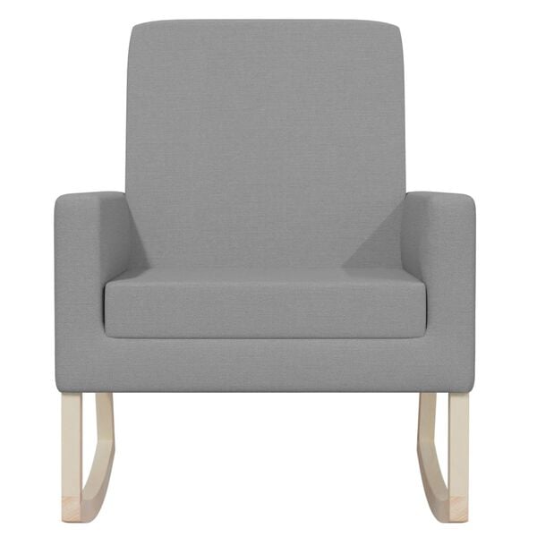 vidaXL Sedia a Dondolo Grigio Chiaro in Tessuto