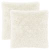 vidaXL Cuscino 2 pz HEERLEN Bianco 80 x 80 cm Fleece PV