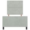 vidaXL Letto a molle con testiera Grigio chiaro 100 x 200 cm Velluto