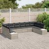 vidaXL Set Divano da Giardino 10 pcs Grigio chiaro Polyrattan