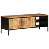vidaXL Mobile Porta TV 110x35x40 cm in Legno Massello di Mango Grezzo