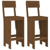 vidaXL Sgabelli da Bar 2pz ambra 40x48,5x115,5 cm Legno Massello Pino
