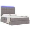 vidaXL Letto con contenitore e LED Talpa 140 x 200 cm Poliestere