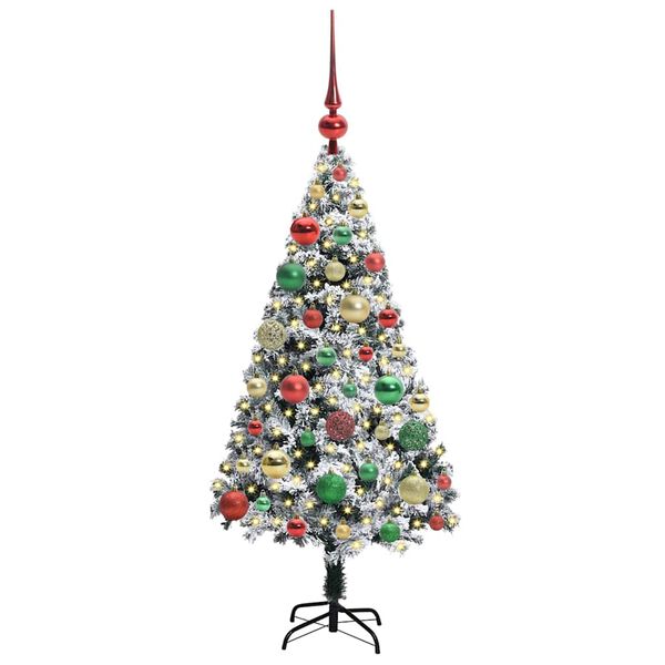 vidaXL Albero di Natale artificiale con 150 LED Verde 120 cm