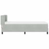 vidaXL Letto a molle con materasso Grigio chiaro 200 x 80 cm Velluto