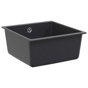 vidaXL Lavello Cucina una Vasca Granito 43 x 46 x 20 cm Grafite
