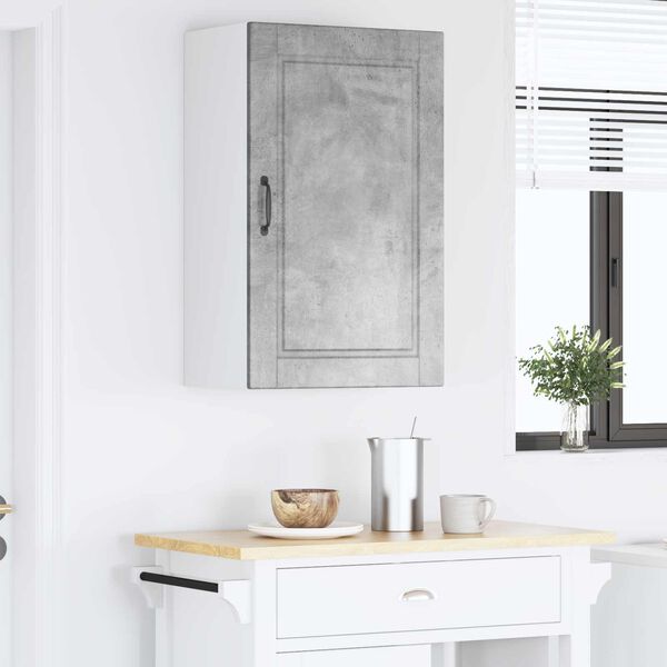 vidaXL Mobile da cucina con lo scaffale Grigio cemento 50 x 31 x 80 cm