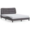 vidaXL Giroletto senza Materasso Hvar Grigio 140x200 cm in Similpelle