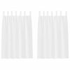 vidaXL Tenda in Velo con tende 2 pcs Bianco 140 x 140 cm Poliestere