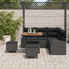 vidaXL Set Divano da Giardino con cuscino 8 pcs Nero polyrattan
