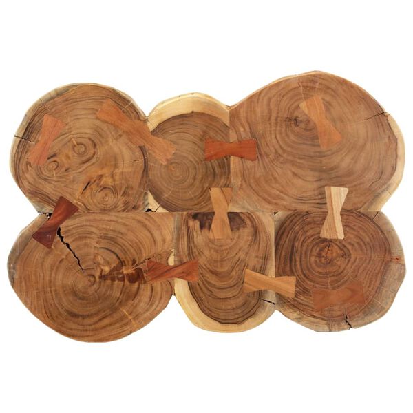vidaXL Tavolino 36 cm 6 Tronchi in Legno Massello di Acacia