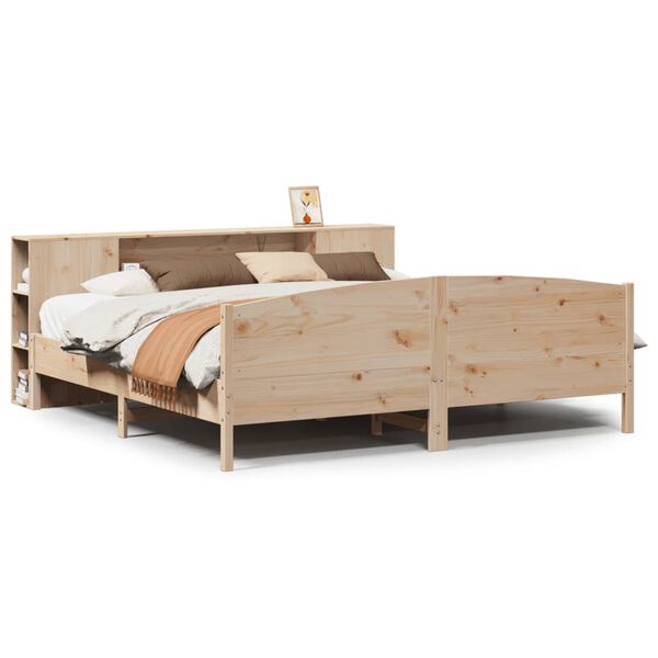 vidaXL Letto Libreria senza Materasso 200x200 cm in Legno di Pino