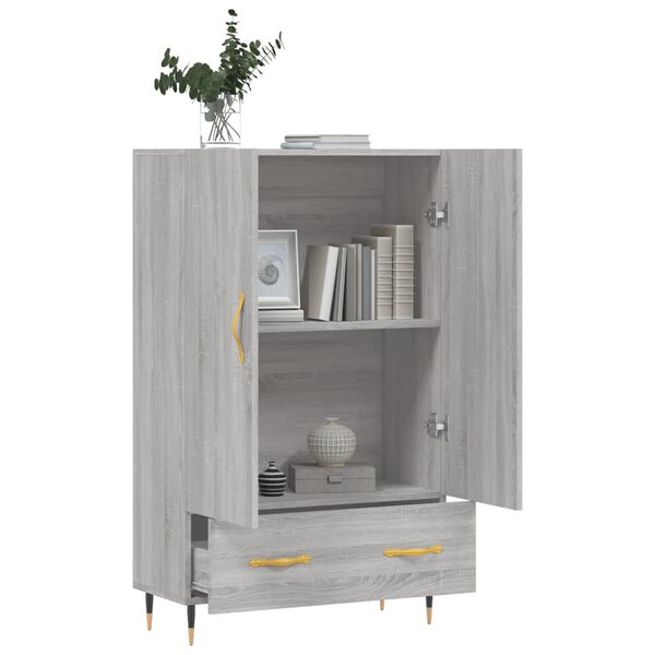 vidaXL Credenza Grigio Sonoma 69,5x31x115 cm in Legno Multistrato