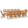 vidaXL Set da Pranzo da Giardino 13 pz 280x90x75 cm Massello di Acacia
