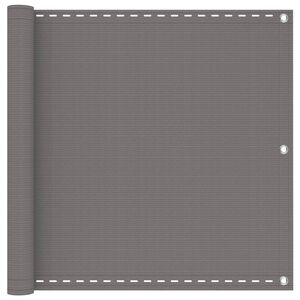 vidaXL Schermo da balcone Grigio Chiaro 75 x 300 cm HDPE e alluminio